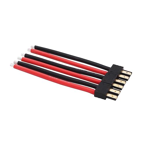 BDHI 3pcs Compatible with TRX Male Connectors 10cm 12awg Wire for Turnigy/Zippy(B140-3)