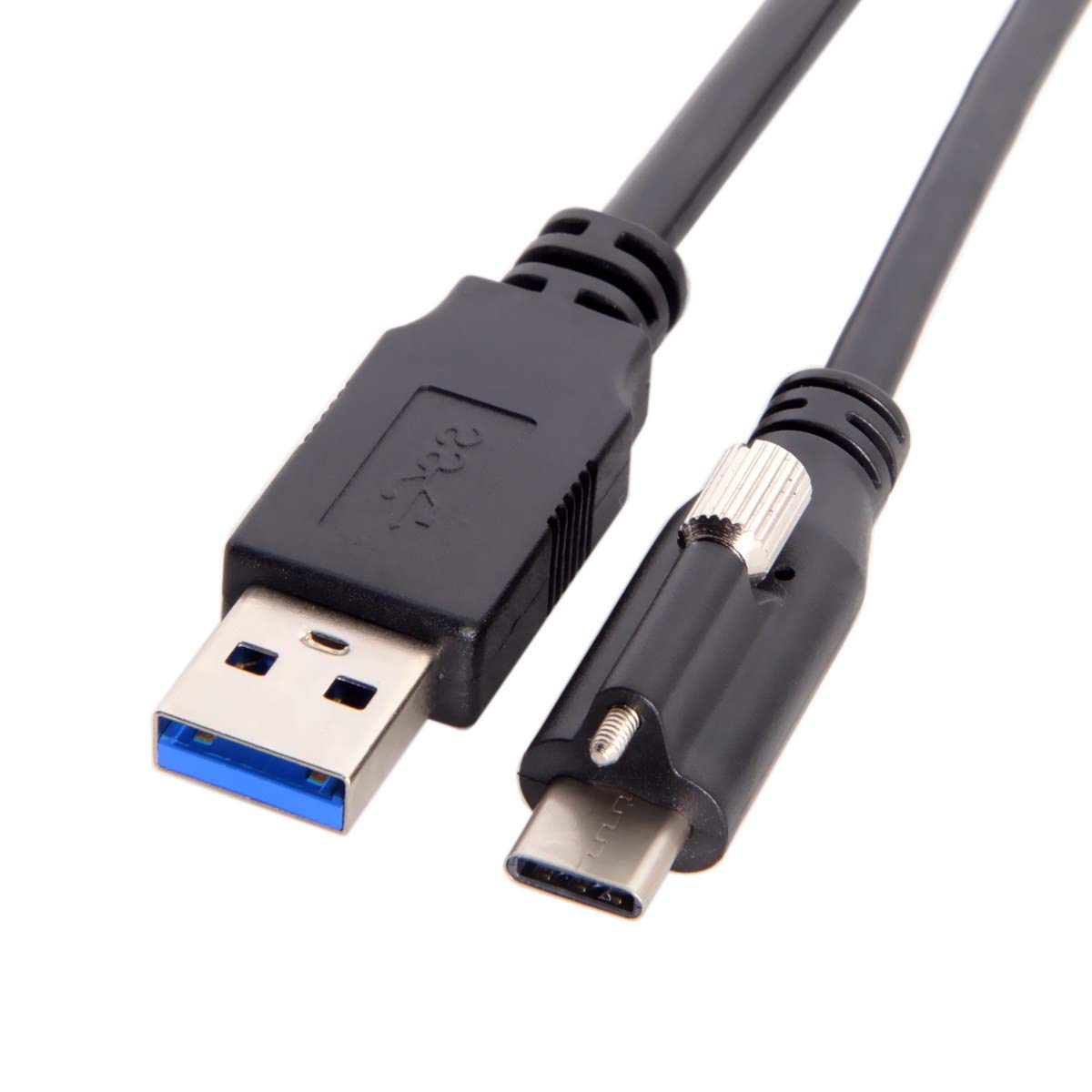 cablecc USB 3.1 Type-C Locking Connector to Standard USB3.0 Data Cable 1.2m with Panel Mount Screw