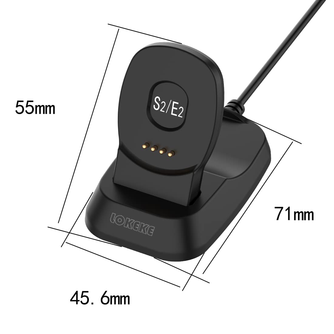 LOKEKE Compatible with TicWatch S2 Magnetic USB Charging Cable Dock, Replacement USB Charger Charging Cable Dock Compatible with TicWatch S2
