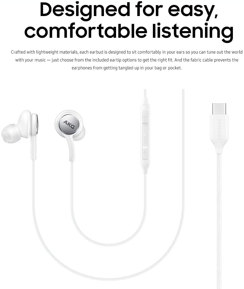 UrbanX 2021 Stereo Headphones for Samsung Galaxy S21 Ultra 5G, Galaxy S20 FE, Galaxy S10, S9 Plus, S10e, Note 10, Note 10+ with Microphone - 2 Pack…