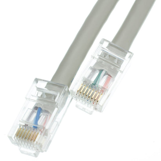 CableWholesale Cat6 UTP Ethernet Cable, Bootless, PoE, 50 ft, Gray