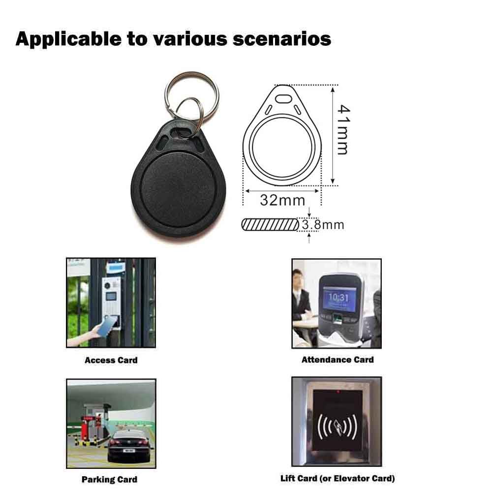 20 PCS 13.56 MHz UID Writable Rewritable Clone IC Smart Key Fobs, Compatible with MIFARE Classic 1K, RFID Blank Tag for Access Control Key Tag
