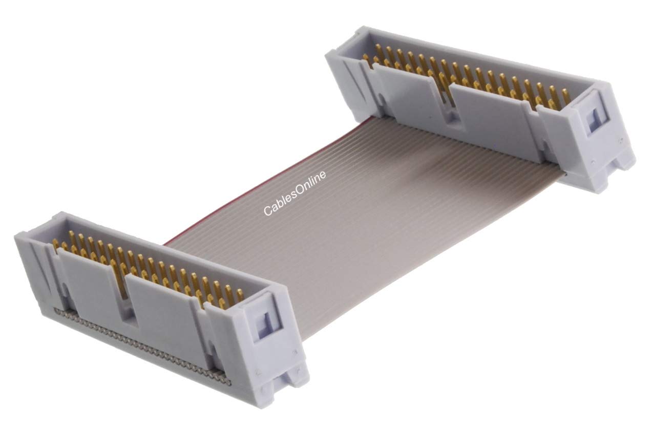 CablesOnline, 2-inches 34-Pin (2x17) 2.54mm-Pitch Male to Male 34-Wire IDC Flat Ribbon Cable, FF-G02