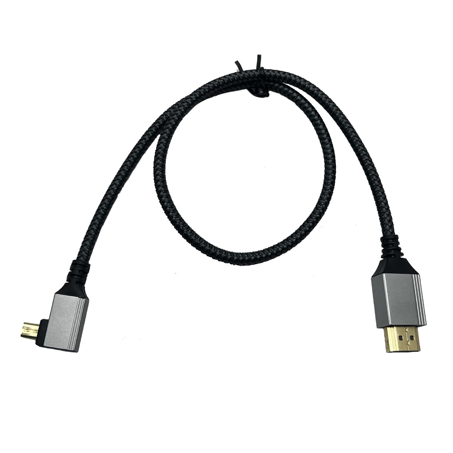 Seadream Angled 4K Micro HDMI to HDMI Cable Left Angled Micro HDMI Male to HDMI Male Braided Cable for 1080P, 4K, UltraHD, 3D, Ethernet,Gold Plated