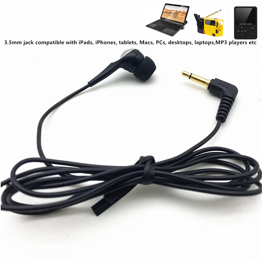 LINHUIPAD Single Side Earphone in-Ear Mono Earbuds Disposable Headphone Low Cost Ear Buds for One Ear