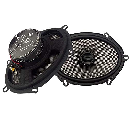 Massive Audio FX57 | 5x7 Coaxial Car Speakers | 180W Max Power, 8oz Magnet, 88dB Sensitivity - Premium Sound Upgrade for Car Audio Systems