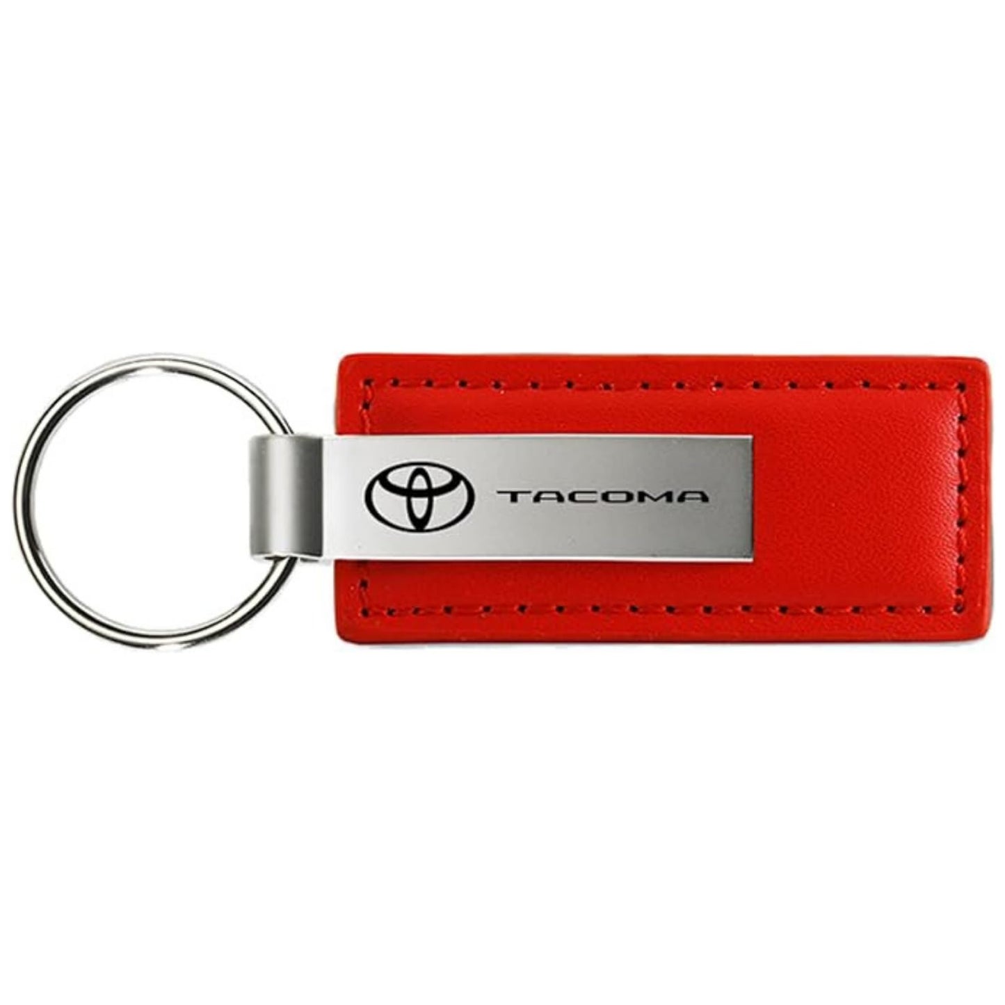 AU-TOMOTIVE GOLD, INC. Officially Licensed Red Leather Key Fob for Toyota Tacoma