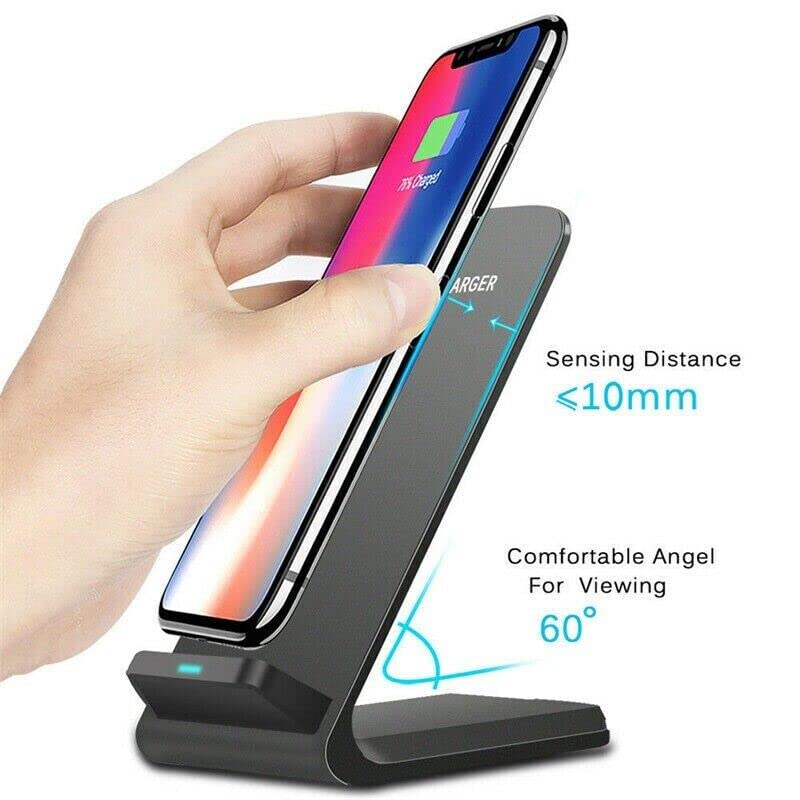THE PERFECT PART 15W Fast Wireless Charging Stand | Qi Certified Charger Dock Station | Compatible with iPhone 14/13/12, 11/11 Pro Max/X/8, Samsung