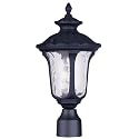 Livex Lighting 7848-14 Oxford 1-Light Outdoor Post Top Light, 15.5" h x 7.25" w, Black