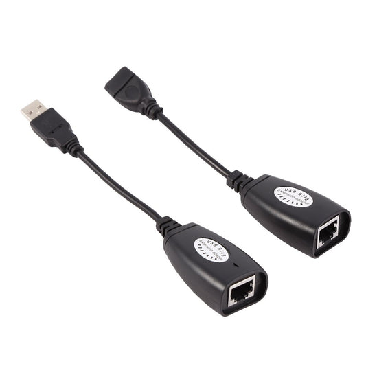 ASHATA USB 2.0 to RJ45 Ethernet Extension Adapter, Up to 150ft, Ideal for USB Cameras, Printers, Web Cameras, Keyboard, Mouse Extensions