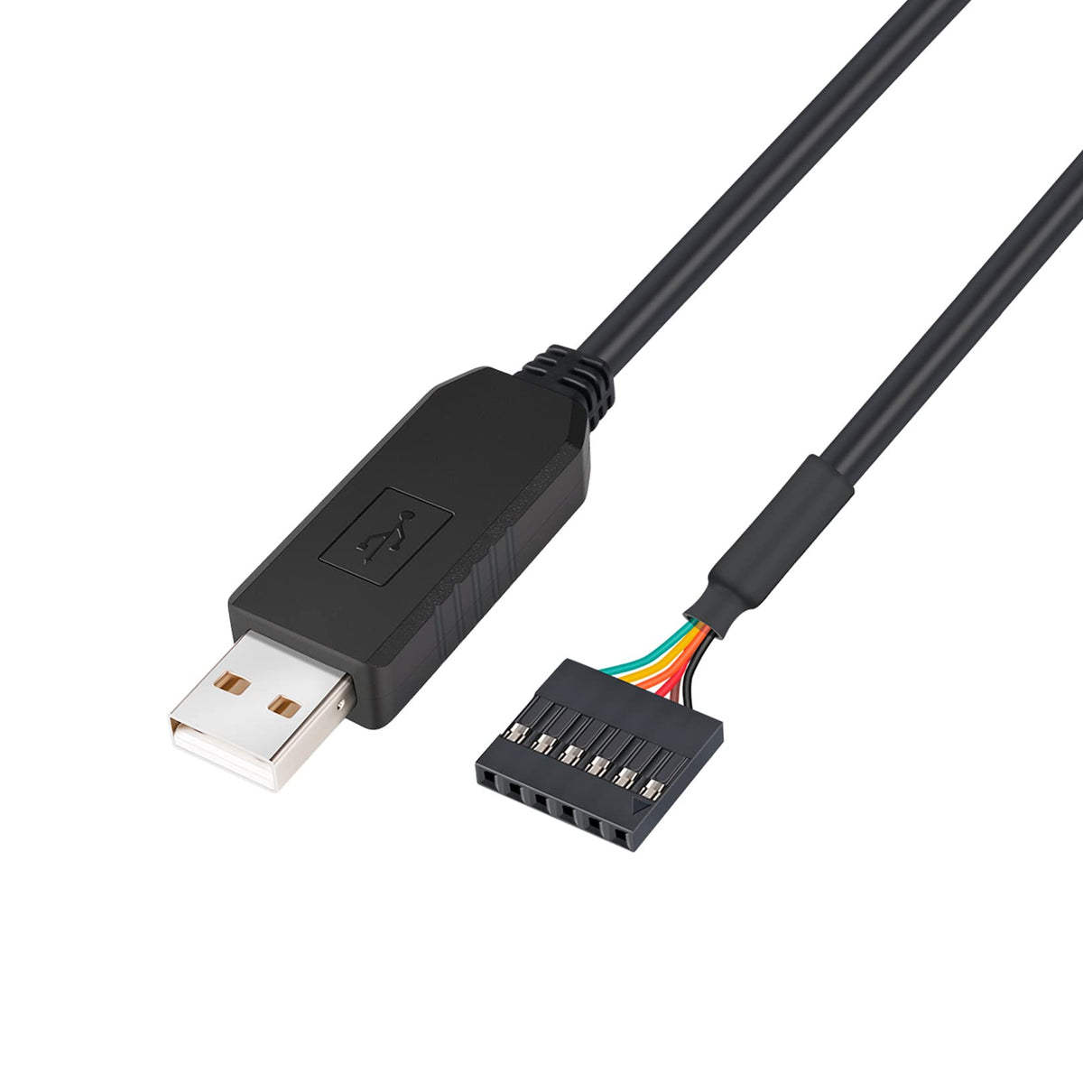 DTECH USB to TTL Serial 5V Adapter Cable with FTDI FT232RL Chip 6 Pin 0.1 inch Pitch Female Socket Header UART IC Windows 11 10 8 7 Linux MAC OS (6ft