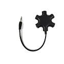JWCE. Headphone Splitter - 5 Ports for 3.5mm Devices 5 Ways Adaptor 3.5mm Audio Stereo Splitter Cable 3.5mm Male to 5 Port 3.5mm Female for Earphone