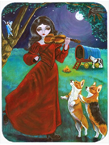 Caroline's Treasures 7376MP Fairy Moon Dance with Corgi Mouse Pad, Hot Pad or Trivet for Home Office Gaming Working Computers Laptop Mouse
