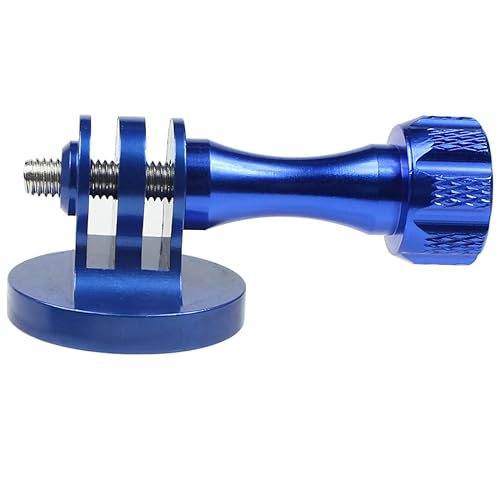 NovelGoal CNC Aluminium Small Tripod Mount Adapter with Thread Screw for HD Hero 13 9 8 7 6 5 4 Session 2 3 Action Cameras (Blue Set)