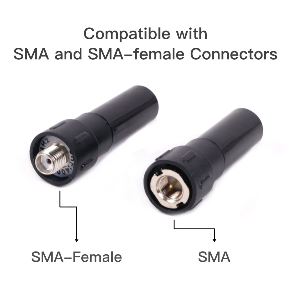 1.8" SMA-Male Stubby Antenna GRA-SH45 | UHF 400-470MHz | Mini, Lightweight, Efficient | 2-Pack for Handheld Radios