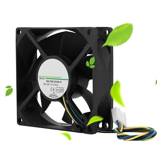 Computer CPU Cooling Fans, 12V Computer Fans,80 mm 4 Pin Ball Bearing Computer Case Fans,Ultra Low Noise Cooler Silent Cooler,Support PWM