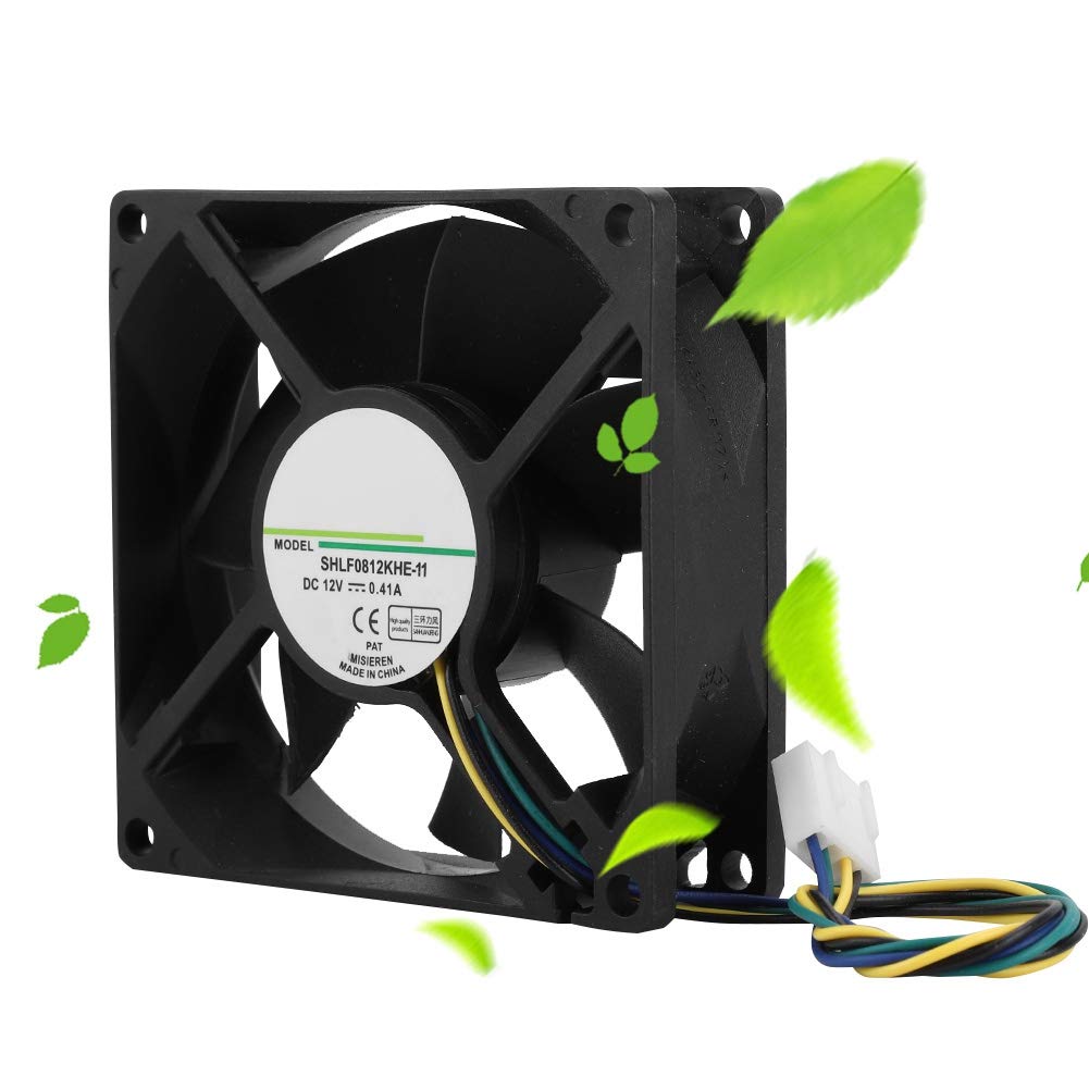 Computer CPU Cooling Fans, 12V Computer Fans,80 mm 4 Pin Ball Bearing Computer Case Fans,Ultra Low Noise Cooler Silent Cooler,Support PWM