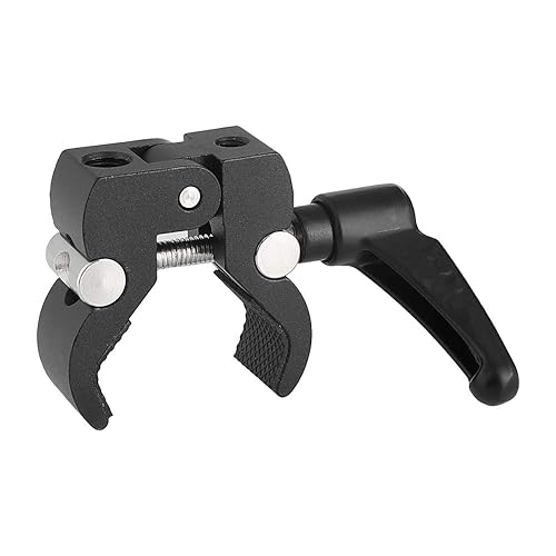 Kayulin Super Crab Clamp with 1/4"-20 & 3/8"-16 Thread Hole for Camera Flash Light