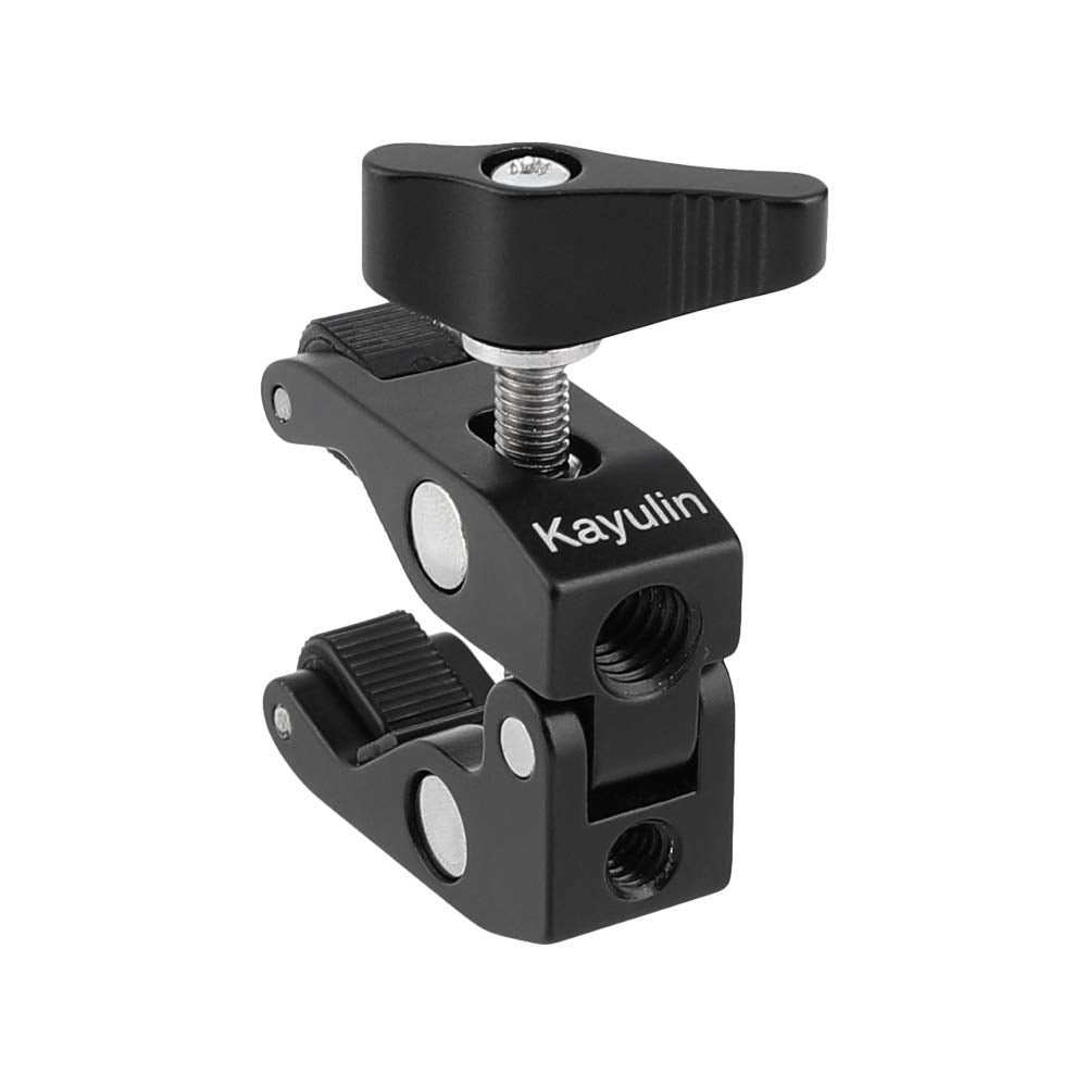 Kayulin Super Crab Clamp with 1/4"-20 Mounting Points for Photo Studio Kit(2 Piece,Black)