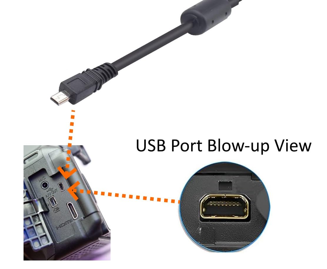 USB Cable Photo Transfer Charger Cord UC-E6 for Nikon D3300 D750 D5300 D7200 D3200, Coolpix B500, Select Coolpix & DSLR (Please See Product Pictures