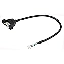 zdyCGTime Panel Mount USB 2.0 A Cable USB A Female to 4 pin Female Dupont Motherboard USB Header Cable (30cm/12inch)