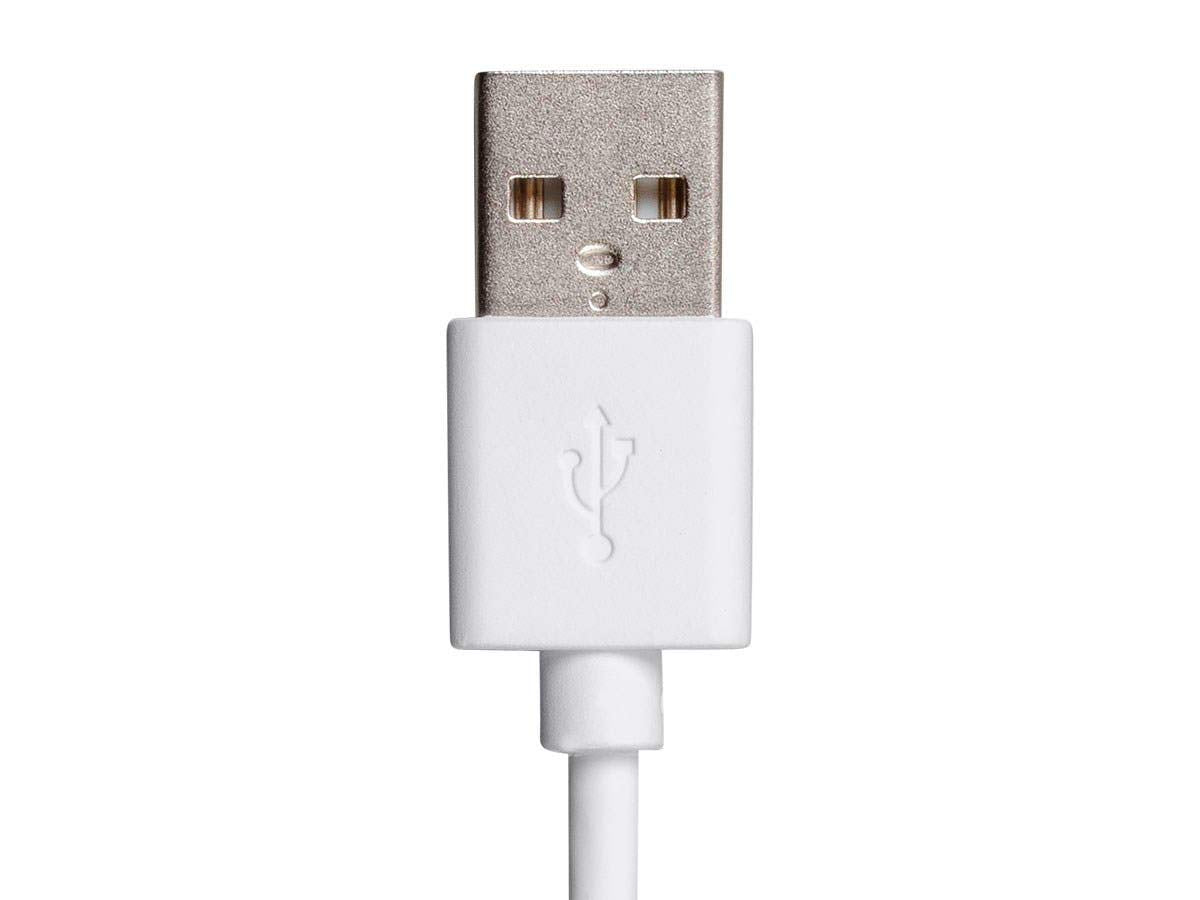 Monoprice 3-in-1 Multiport USB to USB Micro-B + USB-C + Lightning Charging Cable - 3 Feet, White - Essential Series