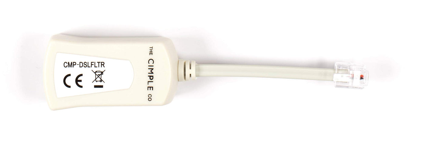 THE CIMPLE CO 2 Wire, 1 Line DSL Filter - for Removing Noise and Other Problems from DSL Related Phone Lines - 5 Pack