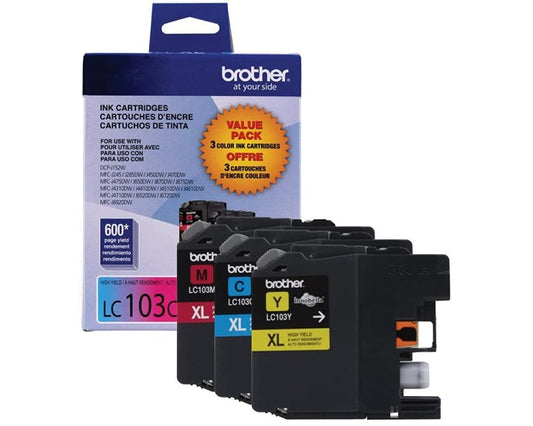 Brother Innobella XL Series High Yield Ink Cartridge Pack, Includes Cyan, Magenta and Yellow Ink Cartridges