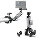Clamp Camera Mount, Bike/Bicycle/Motorcycle Handlebar Mount for DJI Osmo Action 6/Action 5 Pro/4 3/Osmo Nano/Hero 13 12 11 10 9 8 7/Insta 360 X4 X5