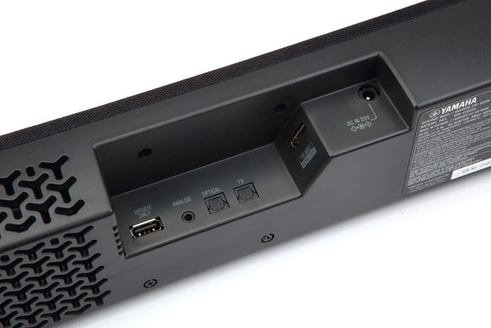 Yamaha Audio SR-C20A Compact Sound Bar with Built-in Subwoofer and Bluetooth, Black