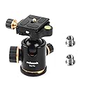 Pergear TH3 Pro DSLR Camera Tripod Ball Head, 8KG/17.6lbs Loading Capacity, 360 Degree Swivel, Metal Build Quality, Fine Tuning Damping, U-Shaped