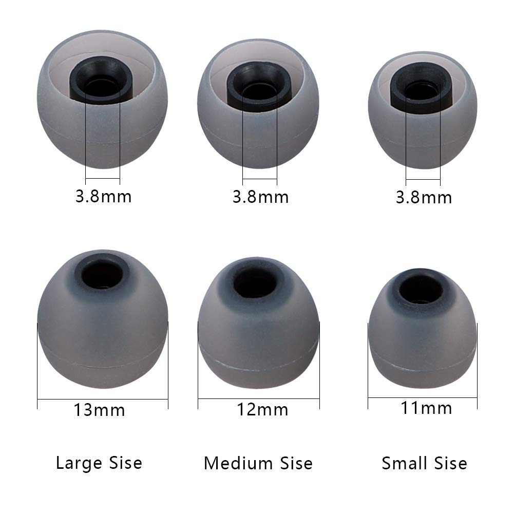 Silicone Earbud Tips Replacement Earbuds Cap Eartips Tips Eargels 9 Pairs S M L