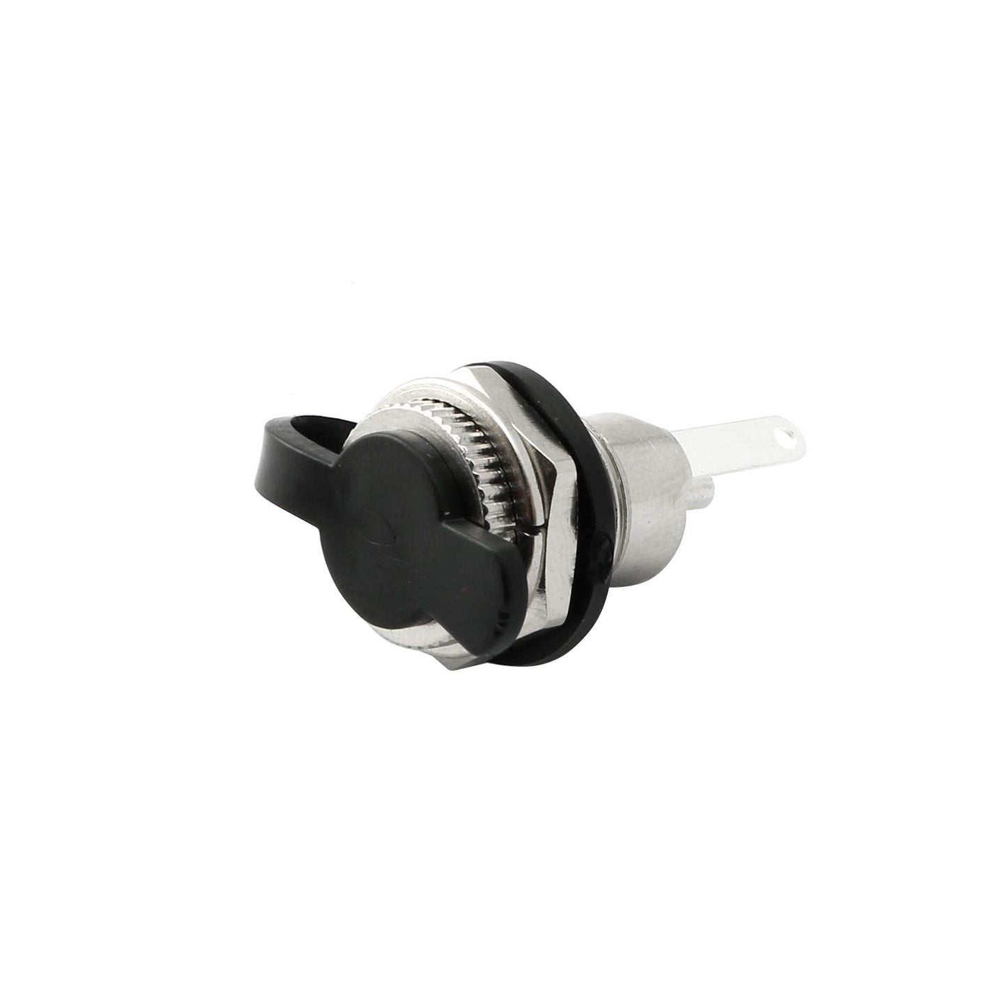 Maxmoral 3PCS DC-099 DC Power Socket Connector with Waterproof Cover Cap,Threaded Female Panel Mounting Adapter Power Jack 5.5 x 2.1mm