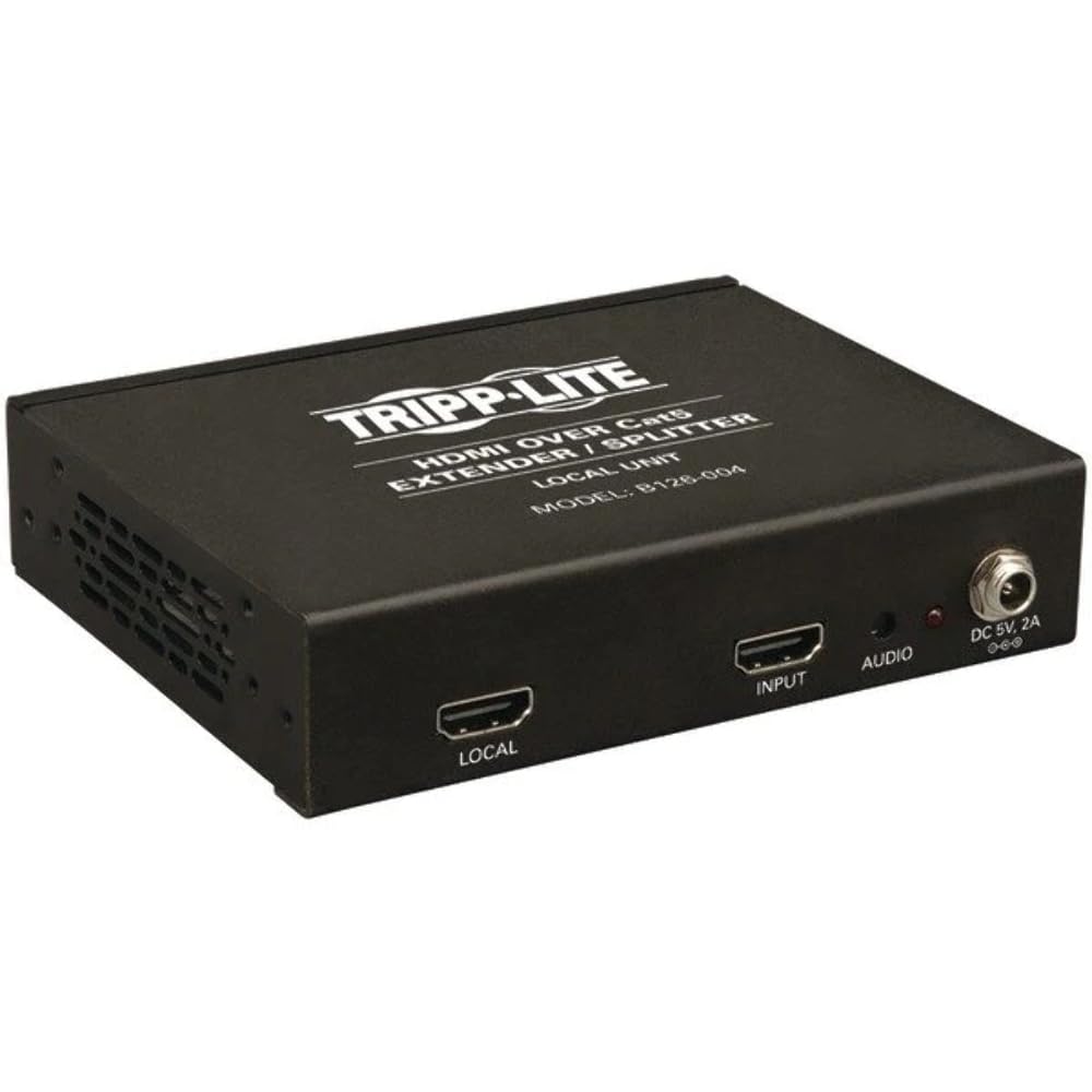 TRIPP LITE B126-004 HDMI(R) Over CAT-5/6 Extender/Splitter, 4-Port Box-Style Transmitter for Video & Audio