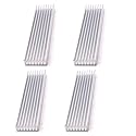 4Pcs Aluminum Heat Sink, Silver Tone Aluminium Radiator Heatsink Cooling Fins Cooler for Led Amplifier Transistor IC Module, 100x25x10mm/4 x1 x0.4