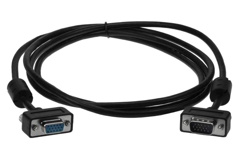SF Cable, 10ft Ultra Slim SVGA Cable with Ferrites HD15 M/F Triple Shielded