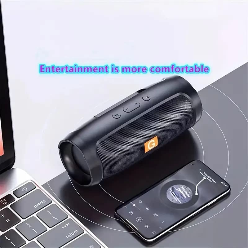 GOTFLYO Bluetooth Speaker, Portable Wireless Speaker for Family/Party/Outdoor/Beach, Electronics, Birthday Gifts, for Friends, Family (Black)