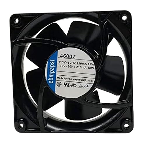 4600Z 115V 19/18W 120MM Fan - 12CM 45DB 12038 Cooling Fan, Black