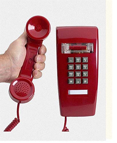 Industrial-Grade Emergency Wall Phone with Hotline Dialer Pre-Programmed to Auto dial 911 (Off-Hook) - RED by HQTelecom