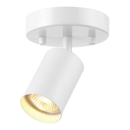 Globe Electric 1-Light Track Spotlight, Matte White, Pivoting Head, Dimmable, 57499