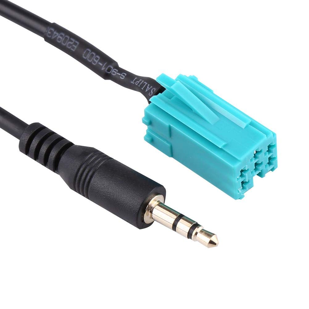 Keenso 6 Pin to 3.5mm Car Radio Auxiliary Aux Cable AUX Adapter for Renault Espace Kangoo Laguna Megane Scenic Trafic Twingo Modus Master