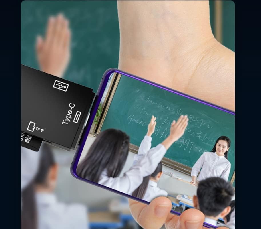 Card Reader Memory Card Reader Micro SD Card Reader USB 2.0 SD Card Reader with OTG and Type C Adapter