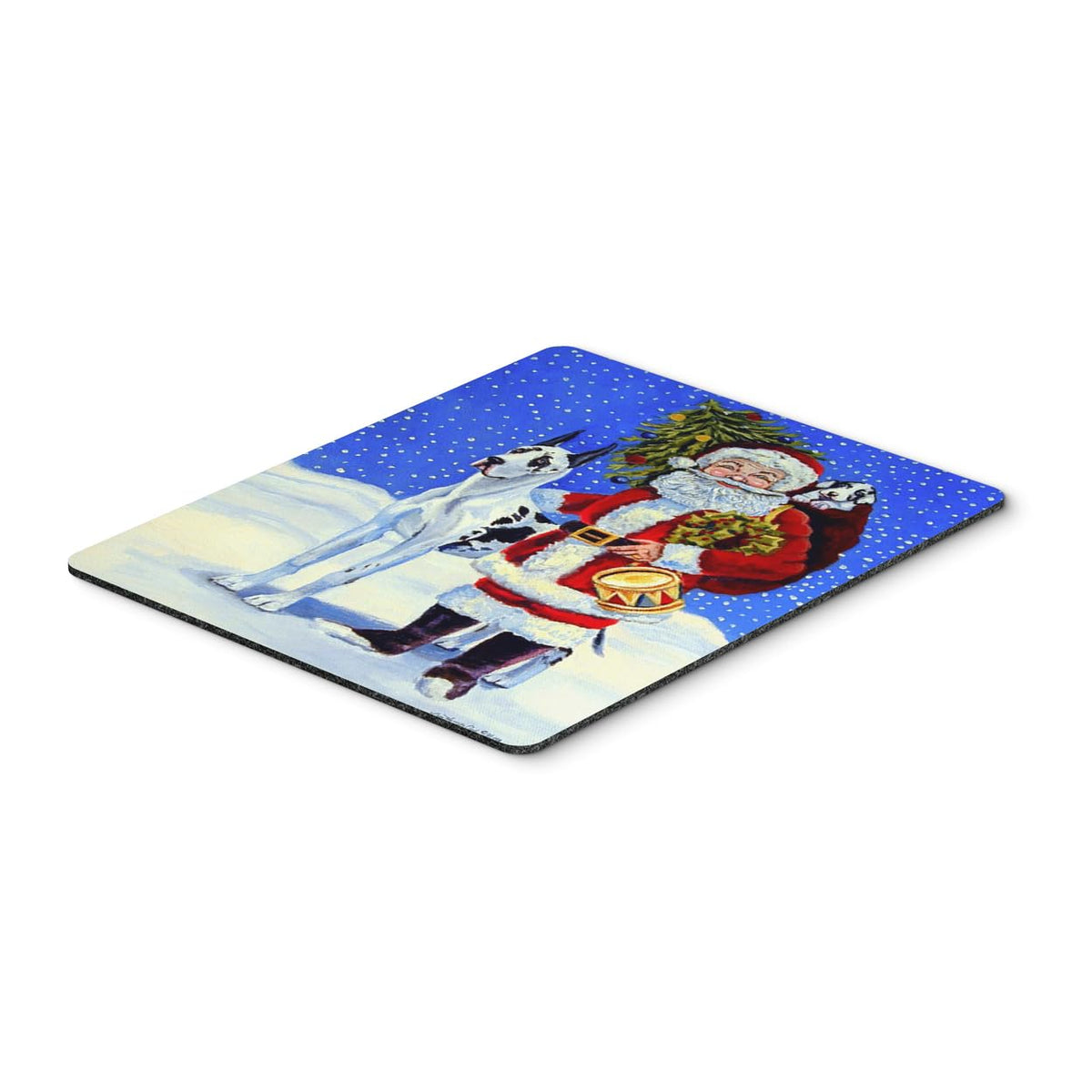 Caroline's Treasures 7083MP Harlequin Great Dane with Santa Claus Mouse Pad, Hot Pad or Trivet for Home Office Gaming Working Computers Laptop Mouse