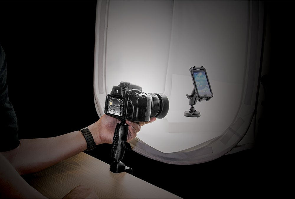 ARKON Heavy Duty Camera Clamp Mount with 1/4 20 Mounting Bolt for Nikon Sony Canon Olympus Panasonic Cameras