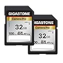 ?5-Years Data Recovery? GIGASTONE 32GB SD Card 2-Pack, Camera Pro, A1 V10 SDHC Memory Card Compatible with SPYPOINT TACTACAM Trail Camera, with 2 Mini