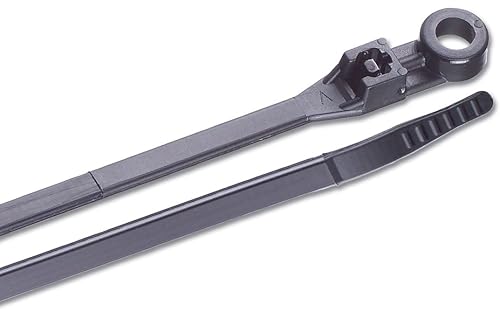 Ancor 199245 Cable Tie, Mounting, 4", Black, 25pc