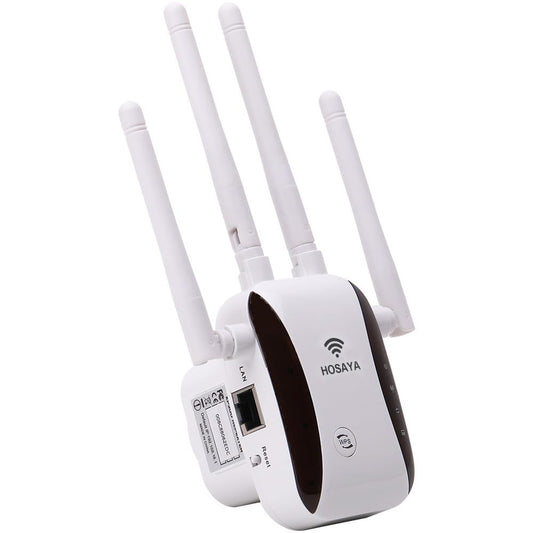HOSAYA WiFi Extender WiFi Repeater Signal Booster for Area Up to 10000 sq.ft and 50 Devices, External Antenna x 4, RJ45 Port x 1,WPS,WiFi Amplifier