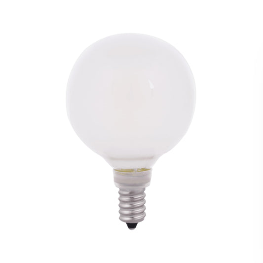 Goodlite G-20034 4.5 Filament Vintage LED G16.5 Globe Bulb, E12 Base, Dimmable 600 Lumens 3000k Warm White, Equivalent to 60w Incandescent, Frosted