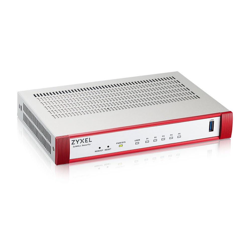 Zyxel USGFLEX50H Cyber Security Firewall | 2 Gbps, Up to 25 Users | Hardware Only | 5X Gigabit Ports | IPSec/SSL VPN, IPS Anti-Malware, UTM | Nebula