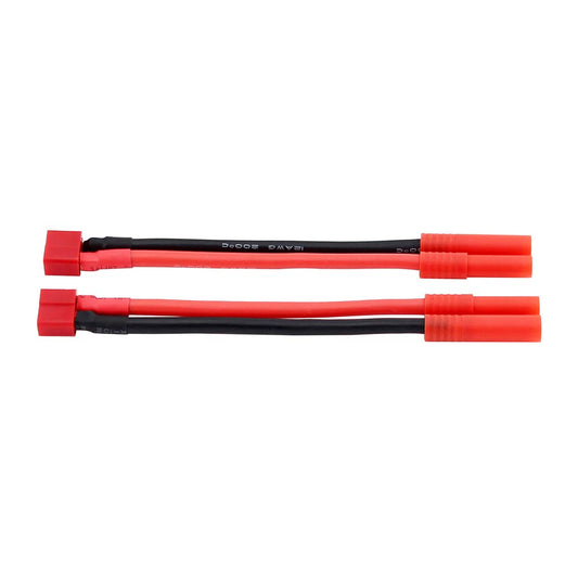 OliRC 2pcs 4mm Bullet Banana HXT Connector to Female T-Plug Connector Adapter with 12awg 10cm Wire(C70-2)